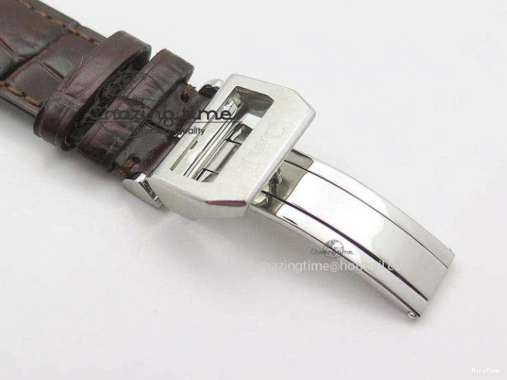 MIROTIME 0504 Pilot Chrono SS 3878 Gray Dial on Brown Leather Strap A Resilient 7395